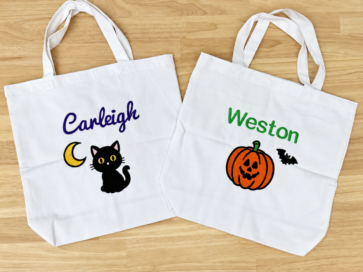 Personalized Embroidered Halloween Treat Bags