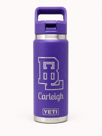 Personalized Batesburg-Leesville Volleyball YETI Rambler Water Bottle - 26oz.