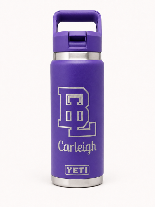 Personalized Batesburg-Leesville Volleyball YETI Rambler Water Bottle - 26oz.
