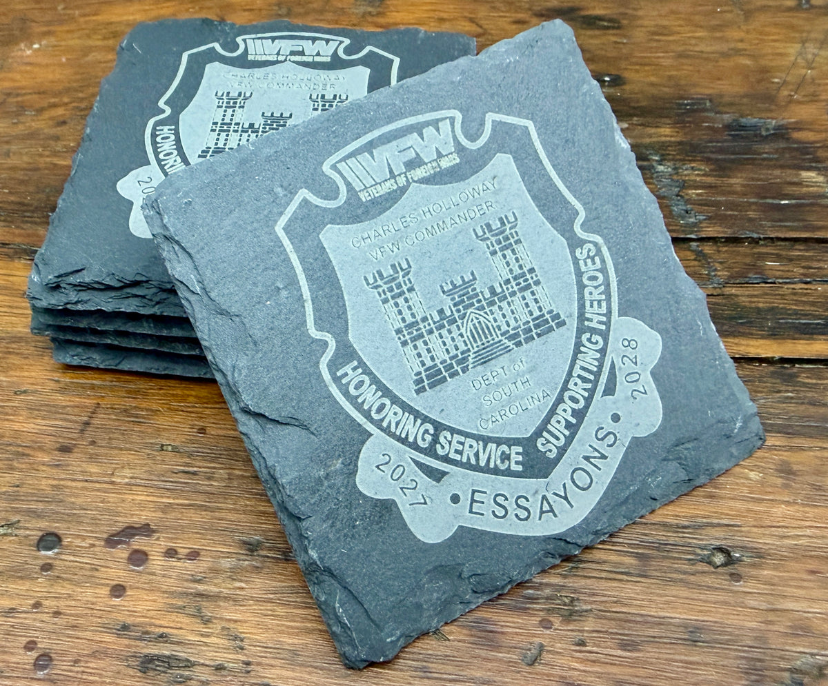 Personalized Engraved Slate Coasters