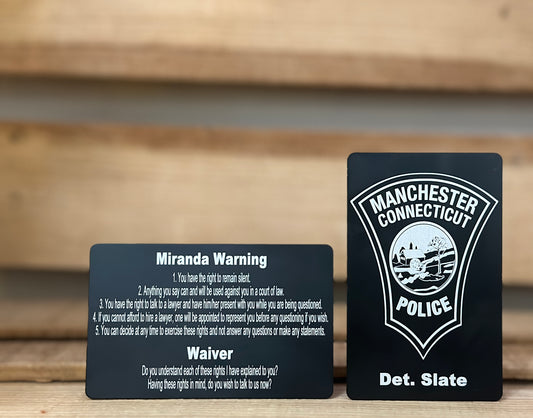 Single Side Custom Design Miranda Advisement Card