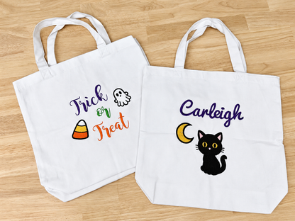 Personalized Embroidered Halloween Treat Bags